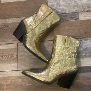 Gold Cowboy Boots